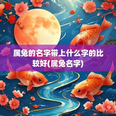 属兔的名字带上什么字的比较好(属兔名字)