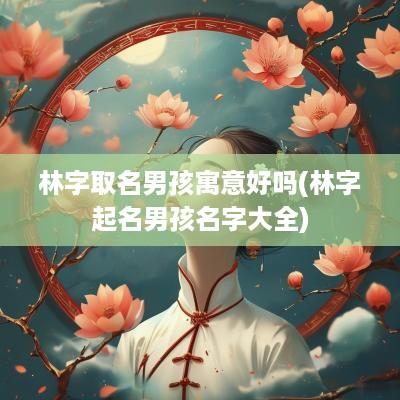 林字取名男孩寓意好吗(林字起名男孩名字大全)