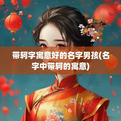 带轲字寓意好的名字男孩(名字中带轲的寓意)