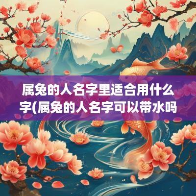 属兔的人名字里适合用什么字(属兔的人名字可以带水吗)