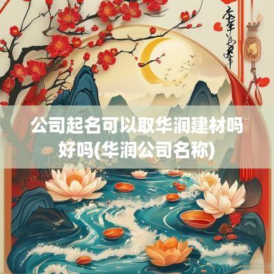 公司起名可以取华润建材吗好吗(华润公司名称)