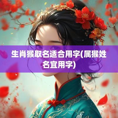 生肖猴取名适合用字(属猴姓名宜用字)