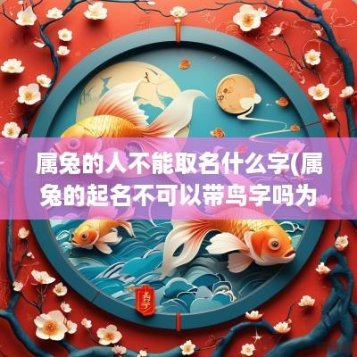 属兔的人不能取名什么字(属兔的起名不可以带鸟字吗为什么)