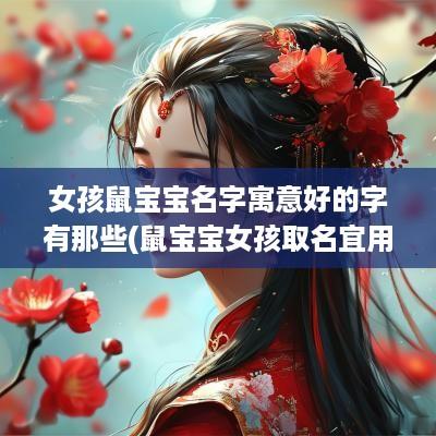 女孩鼠宝宝名字寓意好的字有那些(鼠宝宝女孩取名宜用字)