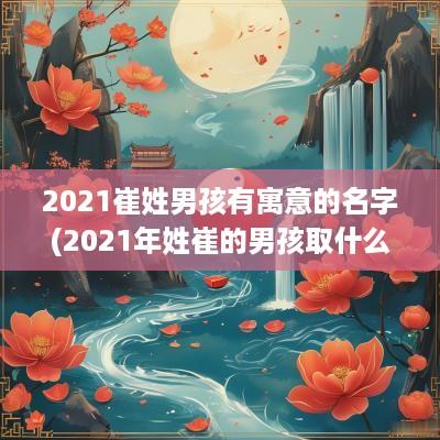 2025崔姓男孩有寓意的名字(2025年姓崔的男孩取什么名字好听)