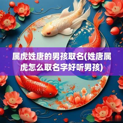 属虎姓唐的男孩取名(姓唐属虎怎么取名字好听男孩)