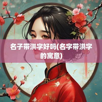 名子带洪字好吗(名字带洪字的寓意)