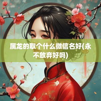 属龙的取个什么微信名好(永不放弃好吗)