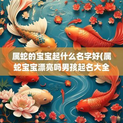属蛇的宝宝起什么名字好(属蛇宝宝漂亮吗男孩起名大全)