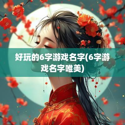好玩的6字游戏名字(6字游戏名字唯美)