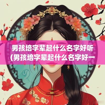 男孩培字辈起什么名字好听(男孩培字辈起什么名字好一点)