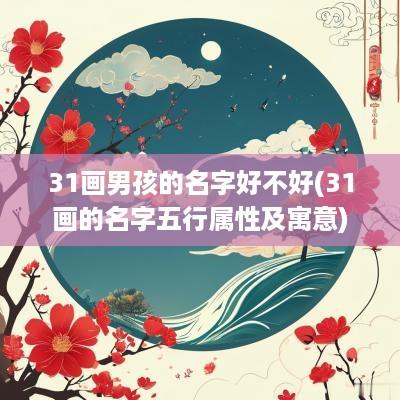 31画男孩的名字好不好(31画的名字五行属性及寓意)