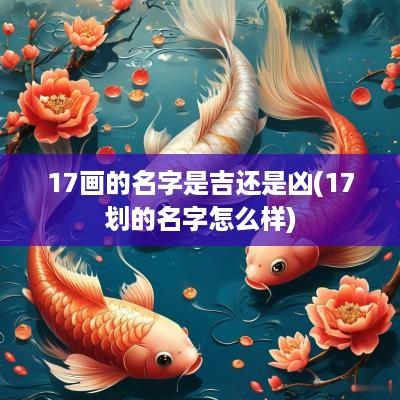 17画的名字是吉还是凶(17划的名字怎么样)
