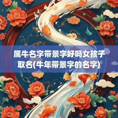 属牛名字带景字好吗女孩子取名(蛇年带景字的名字)