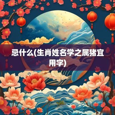忌什么(生肖姓名学之属猪宜用字)