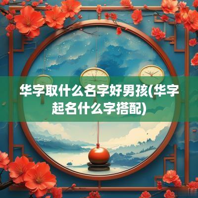 华字取什么名字好男孩(华字起名什么字搭配)