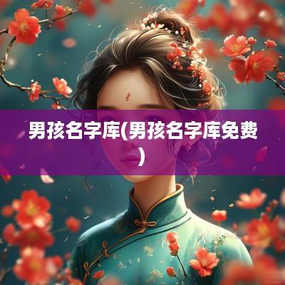 男孩名字库(男孩名字库免费)