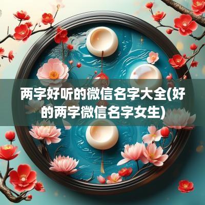两字好听的微信名字大全(好的两字微信名字女生)