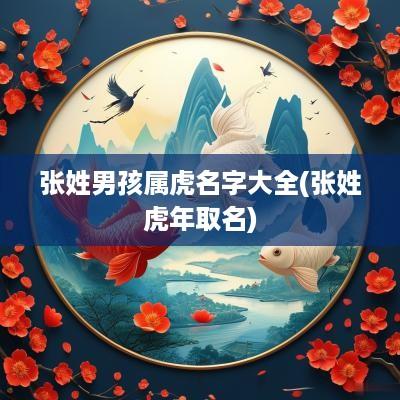 张姓男孩属虎名字大全(张姓蛇年取名)