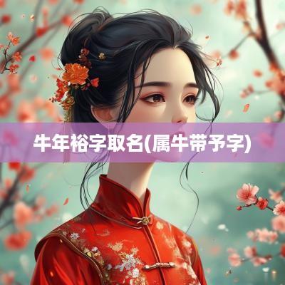 蛇年裕字取名(属牛带予字)