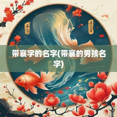 带襄字的名字(带襄的男孩名字)