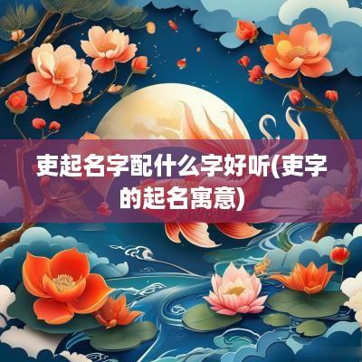 吏起名字配什么字好听(吏字的起名寓意)
