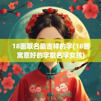 18画取名最吉祥的字(18画寓意好的字取名字女孩)