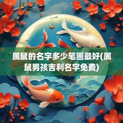 属鼠的名字多少笔画最好(属鼠男孩吉利名字免费)