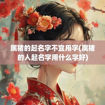 属猪的起名字不宜用字(属猪的人起名字用什么字好)