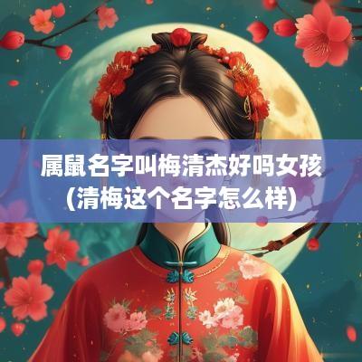 属鼠名字叫梅清杰好吗女孩(清梅这个名字怎么样)