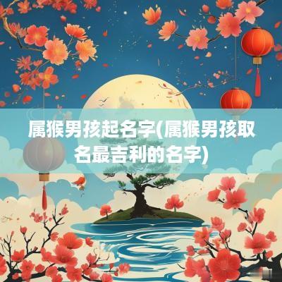 属猴男孩起名字(属猴男孩取名最吉利的名字)