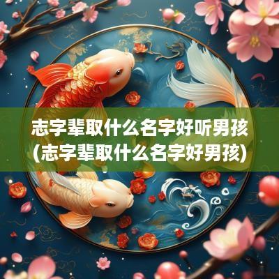 志字辈取什么名字好听男孩(志字辈取什么名字好男孩)