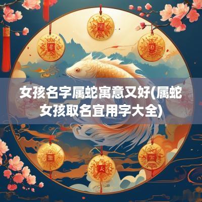 女孩名字属蛇寓意又好(属蛇女孩取名宜用字大全)