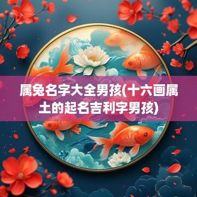 属兔名字大全男孩(十六画属土的起名吉利字男孩)