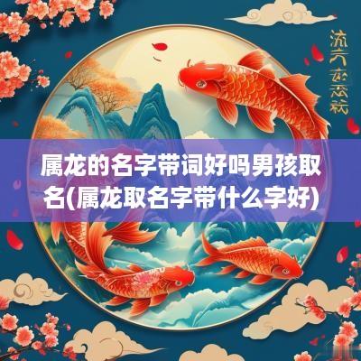 属龙的名字带词好吗男孩取名(属龙取名字带什么字好)
