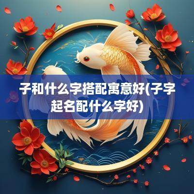 子和什么字搭配寓意好(子字起名配什么字好)