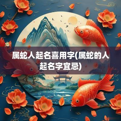 属蛇人起名喜用字(属蛇的人起名字宜忌)