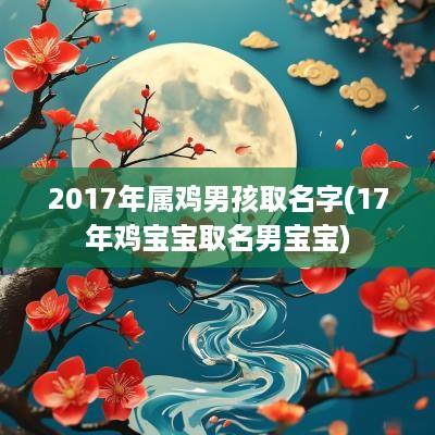 2017年属鸡男孩取名字(17年鸡宝宝取名男宝宝)