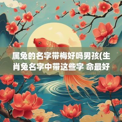属兔的名字带梅好吗男孩(生肖兔名字中带这些字 命最好)