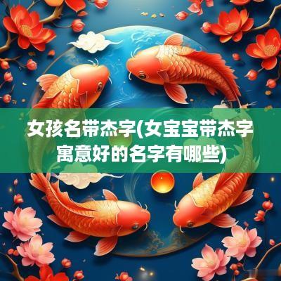 女孩名带杰字(女宝宝带杰字寓意好的名字有哪些)