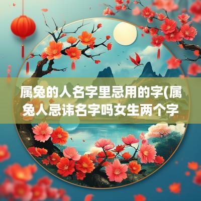 属兔的人名字里忌用的字(属兔人忌讳名字吗女生两个字)