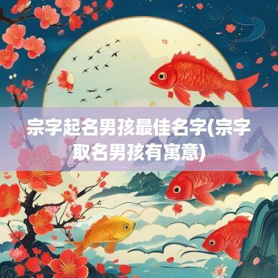 宗字起名男孩最佳名字(宗字取名男孩有寓意)
