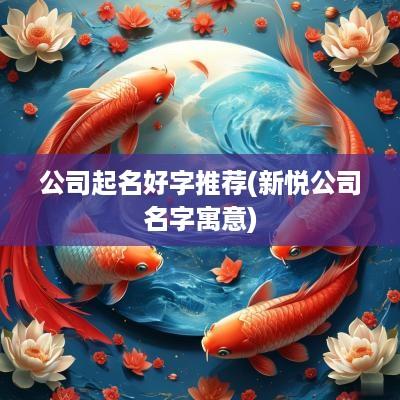 公司起名好字推荐(新悦公司名字寓意)