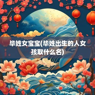 毕姓女宝宝(毕姓出生的人女孩取什么名)