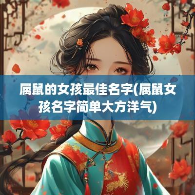 属鼠的女孩最佳名字(属鼠女孩名字简单大方洋气)