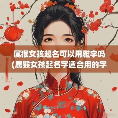 属猴女孩起名可以用雅字吗(属猴女孩起名字适合用的字)