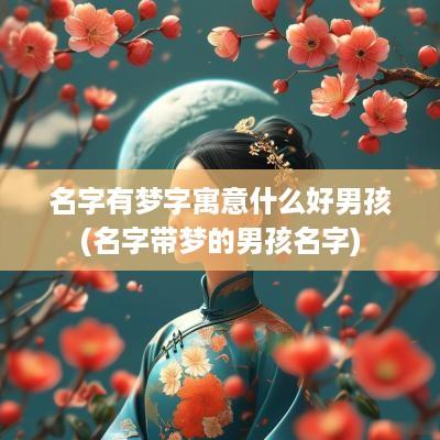 名字有梦字寓意什么好男孩(名字带梦的男孩名字)