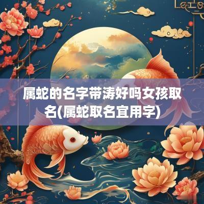 属蛇的名字带涛好吗女孩取名(属蛇取名宜用字)