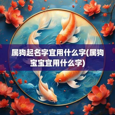 属狗起名字宜用什么字(属狗宝宝宜用什么字)