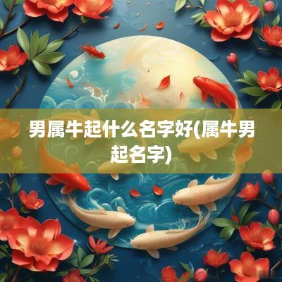男属牛起什么名字好(属牛男起名字)